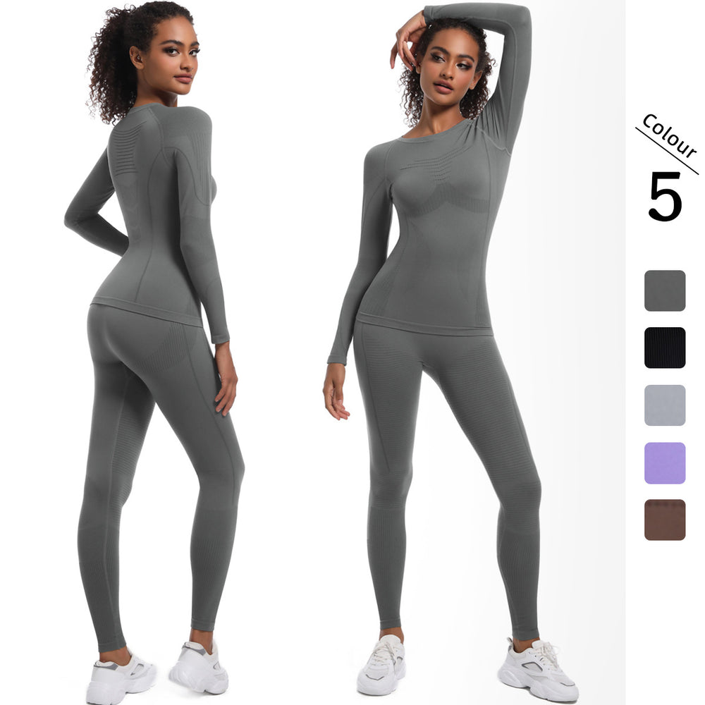 New seamless high-waisted shaping skirt and top set for women - perfect for cross-border e-commerce, skiing, running, cycling, and yoga