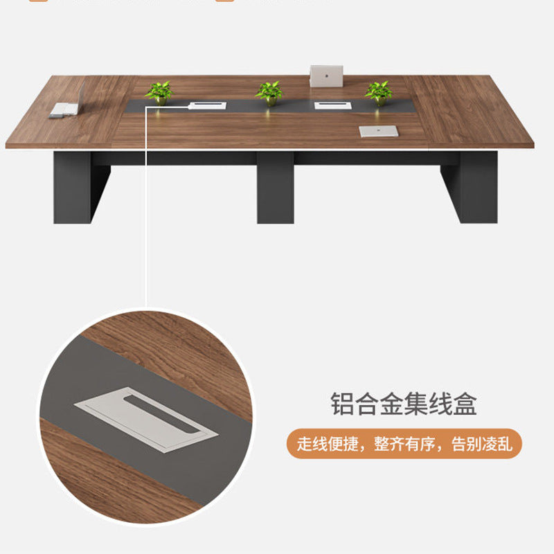 Saint-li conference table - long table for medium to large conference rooms - modern minimalist panel design - 6/8/12 person conference table and chairs