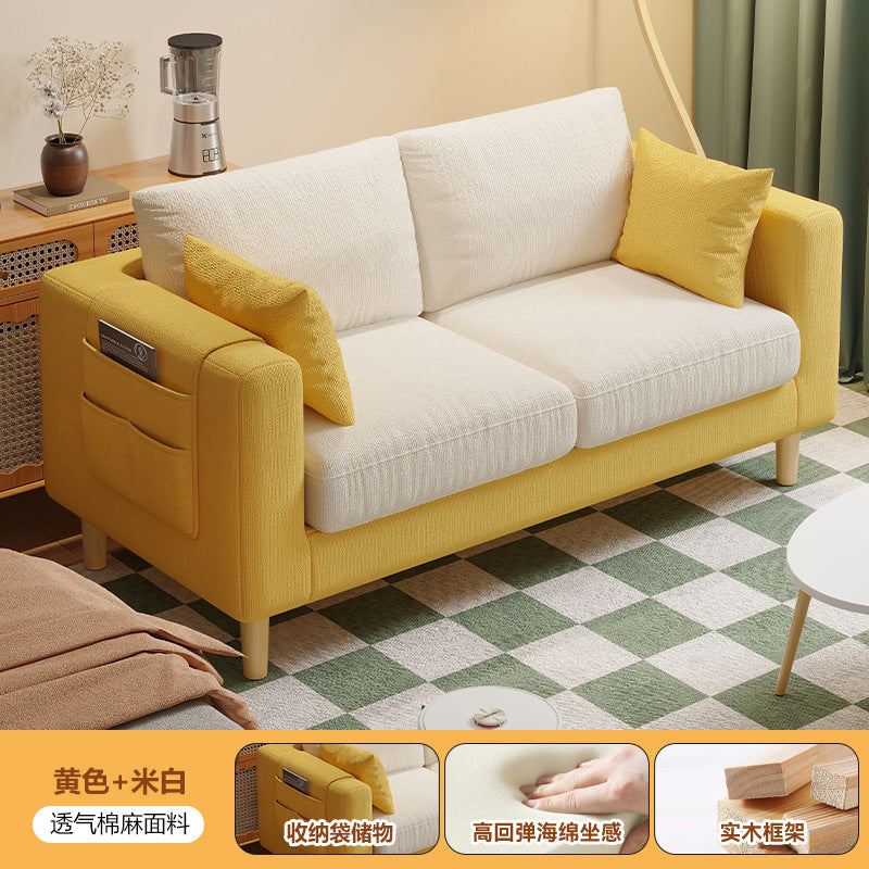 new arrival fabric sofa living room single tofu block casual modern rental room double small apartment sofa chair