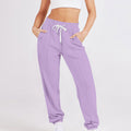 european and american export cross-border  women's casual drawstring solid color athletic joggers