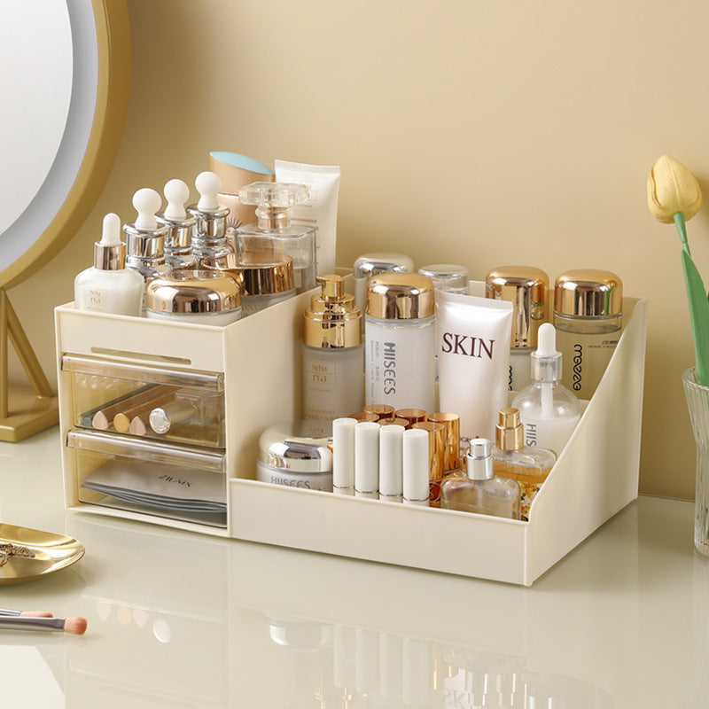 Ouxin drawer vanity case dormitory finishing plastic shelf cosmetics skin care dresser desktop storage box