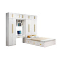 Tatami small apartment bed cabinet all-in-one wardrobe desk kids bed multifunctional for home bedroom storage bed