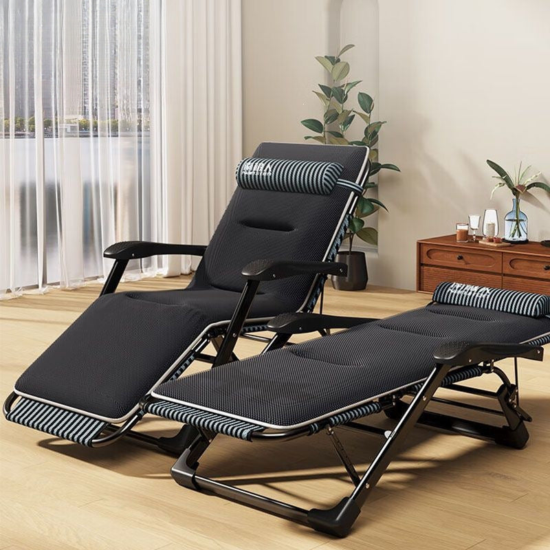 Nanjiren foldable bed nap for home lunch break portable office foldable recliner thickened bold balcony casual chair
