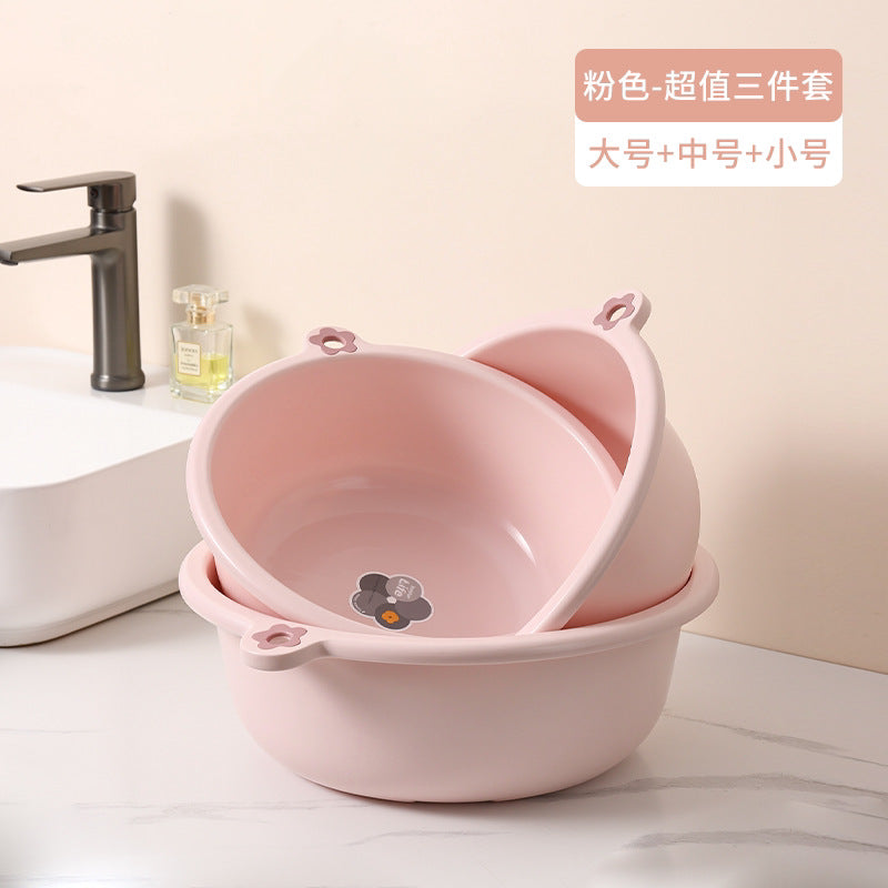 Washbasin for homethickened hanging plastic wash basin for washing vegetables and butt, durable large and small laundry and foot washing basin