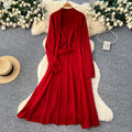 Lazy style casualclassy looselongsweatercardiganoutwear + inner wear silmknittingdresssuit