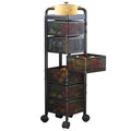 360-degree rotating vegetable organizer, kitchen floor-standing multi-tier round storage rack, dedicated basket storage for vegetables