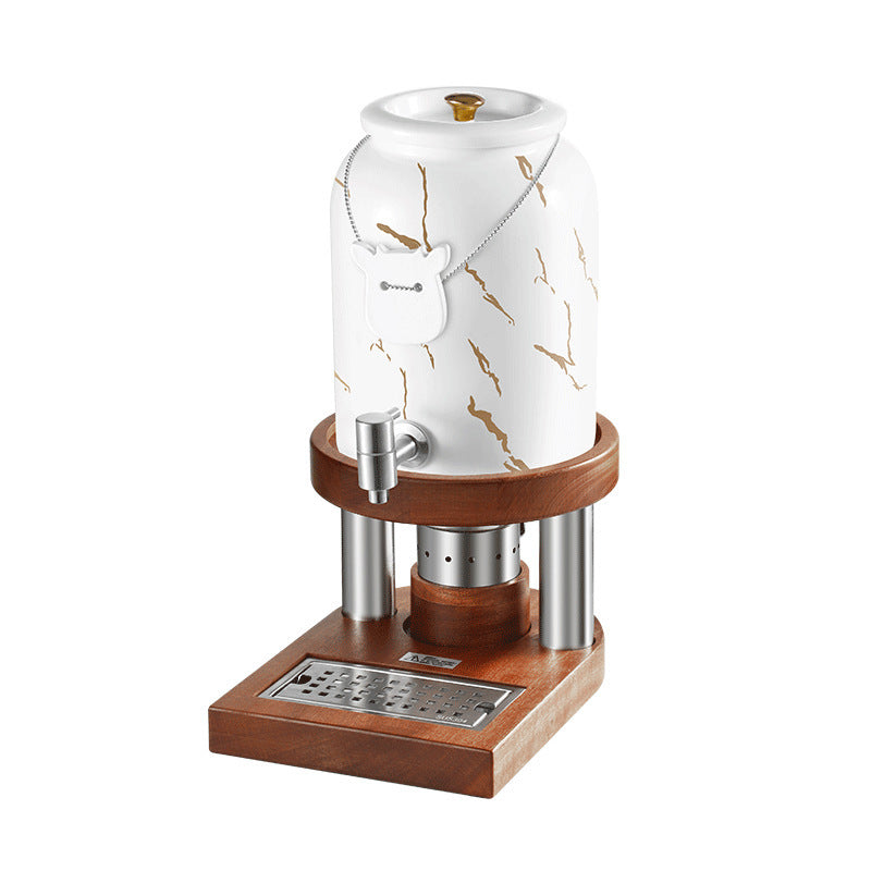 Milk tripod, hotel restaurant Ceramic milk tripod Shabili base Heating stainless steel hot and cold tripod, juice tripod