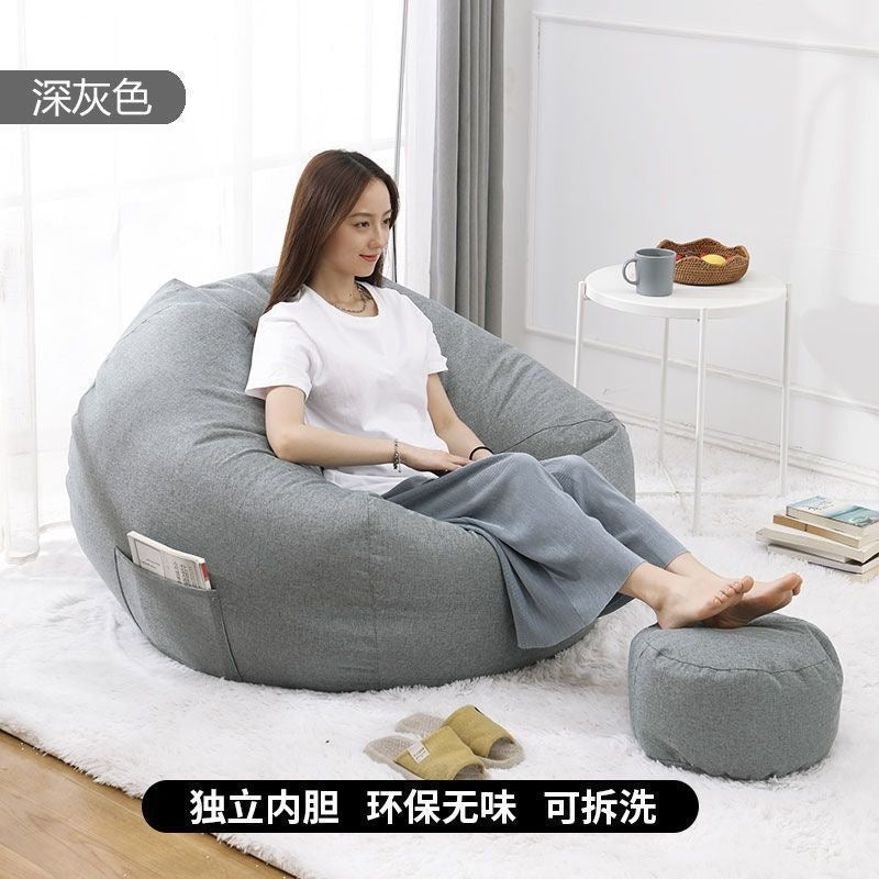 Beanbag chair - lazy sofa, tatami style, trendy & creative, perfect for small spaces, bedroom, balcony, or floor - single seater