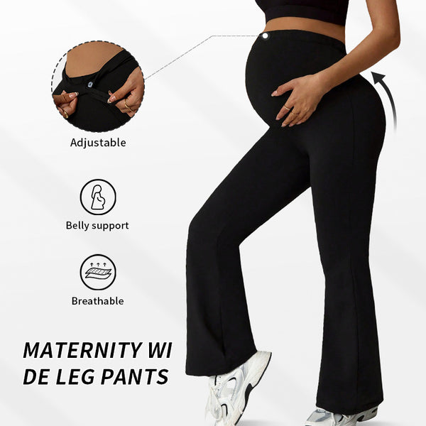 European and American  autumn and winter new maternity sports casual pants flared pants belly support hip high waist maternity pants leggings