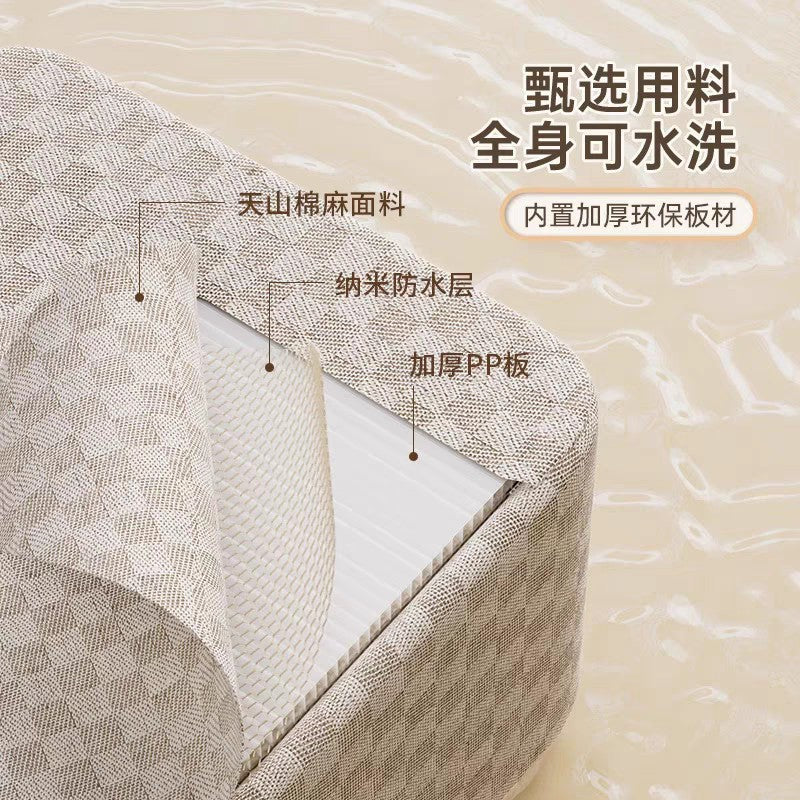 New checkerboard storage box Spray steel frame Household dormitory wardrobe storage basket Pants washable finishing box