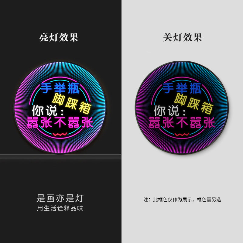 Luminous neon light text bar wall decoration painting KTV box led hanging painting singing and dancing restaurant clear bar nightclub painting