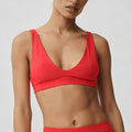 new arrival push-up bubble wrap belt chest pad running sports intimates bra high waist three-quarter shorts yoga suit