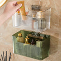 Bathroom mirror cabinet storage box wall-mounted storage rack punch-free bathroom sink toilet wall storage cabinet tube