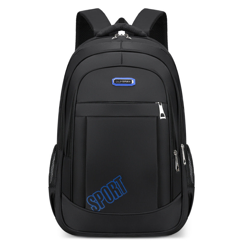 New large-capacity middle and high school students backpack men's simple casual wear-resistant nylon business computer backpack