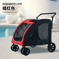 wholesale medium and large dog outdoor stroller pet stroller golden retriever giant dog foldable dog auxiliary stroller