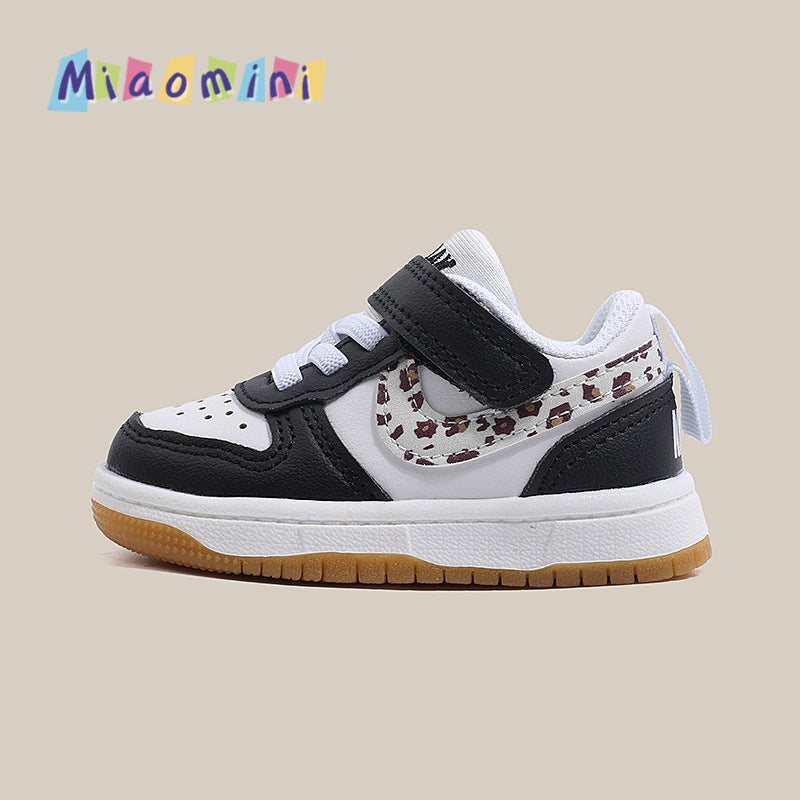 Spring/autumn new children's sports shoes, boys' casual low-top sneakers, girls' baby shoes, fashionable soft sole, ages 1-3
