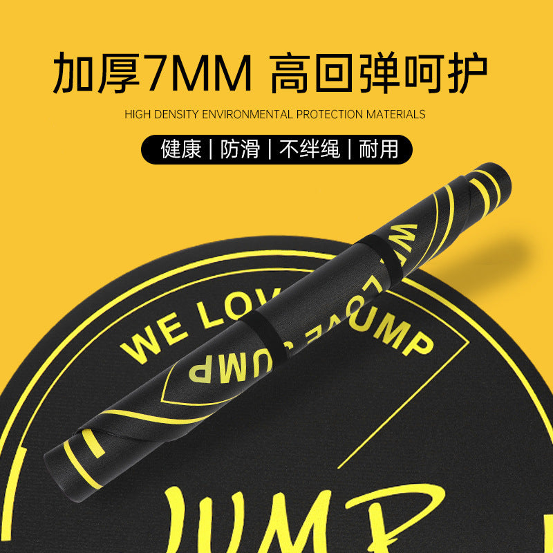 Professional shock-absorbing thickened round high-density pvc jump rope mat for sports, fitness, home use, jumping rope, and yoga