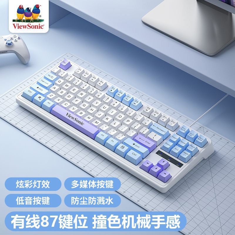 ViewSonic KU325 Keyboard Colour Puzzle Office 87 Keys Wired Desktop Laptop Universal