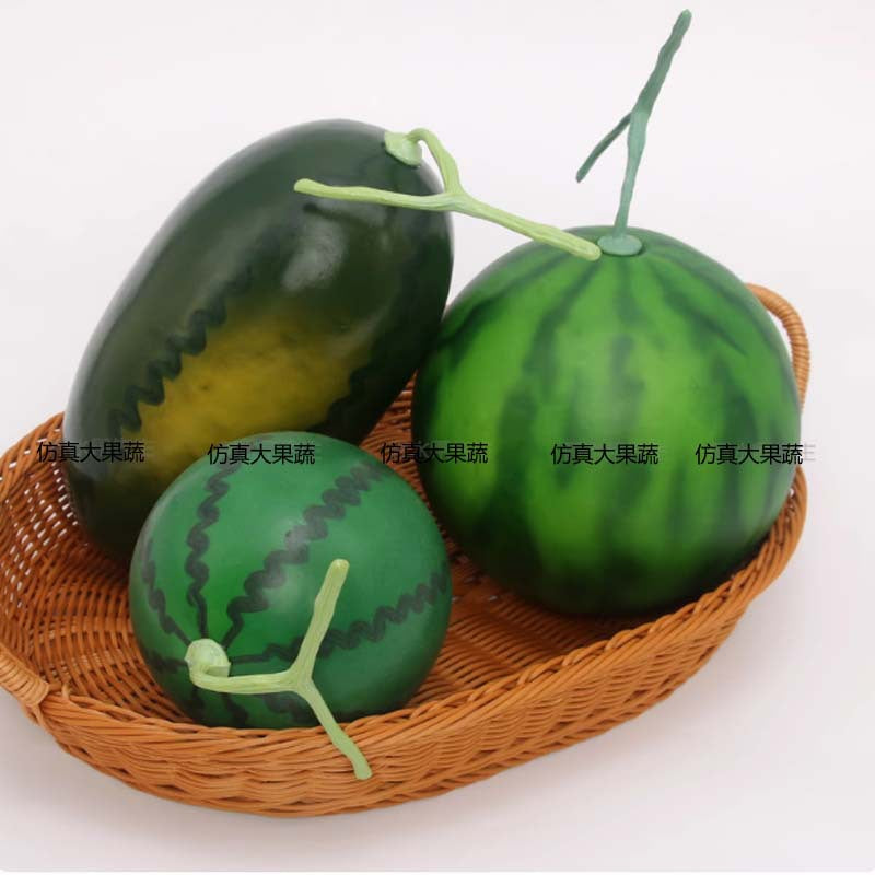 Simulation fruit fake vegetable model sketch painting supermarket restaurant soft decoration jewelry pendant big watermelon prop