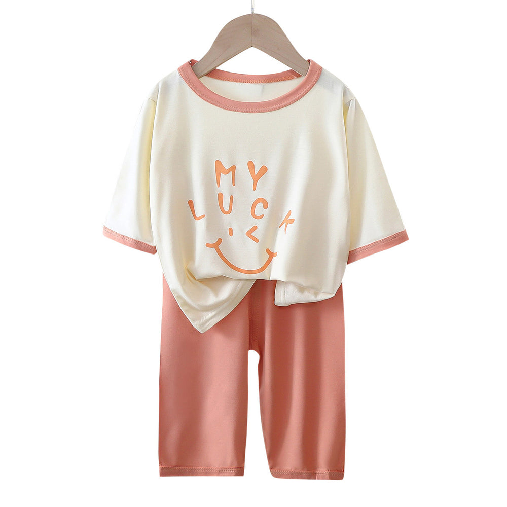 New arrival yaser home clothes three-quarter sleeve suit baby boys girlbest selling pajamas summer thin children's air-conditioned clothes