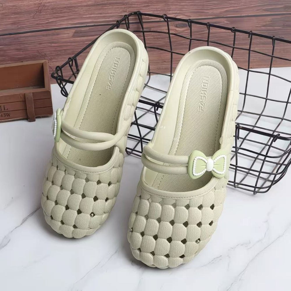 New arrivalsummer women's hole cut out women's shoes non-slip sandals flats beach shoes plaidoutwear lightweight toe shoes
