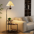 Nordic floor lamp living room 2025 new style sofa lamp multi-layer storage decorative ornament coffee table lamp bedroom bedside lamp