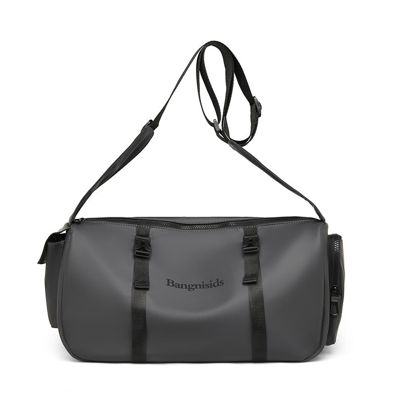 Spring new, shoulder bag polyester capacity short trip messenger bag outdoor leisure leather film waterproof fitness bag