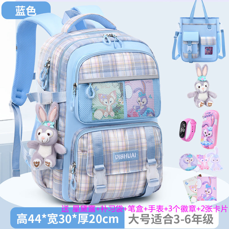 2026 new school backpack for girls, grades 1-6: ultra-lightweight, ergonomic, and spine-protecting backpack for elementary school students