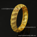 gold women's bangle - arabian luxury charm wide bracelet - nigerian wedding jewelry party gift