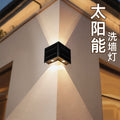 Wall washer outdoor waterproof courtyard wall lamp solar garden wall lamp villa exterior wall fence outdoor corner lamp