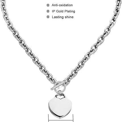European and american style fashion double-layer love necklace for women patchwork cold style women's hip-hop long sweatshirtsweater chain ins trend