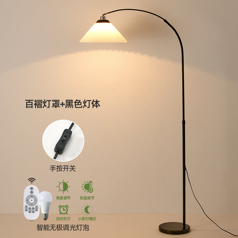 Zhongshan floor lamp ins wind living room living room fishing lamp sofa wall corner lamp study bedroom eye protection floor lamp