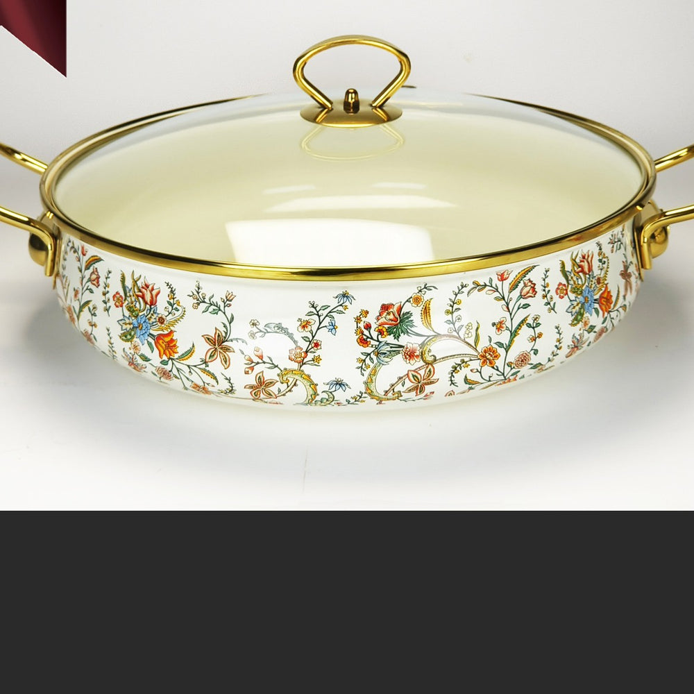 Hot-selling enamel soup pot and seafood pot for cross-border e-commerce, direct from the manufacturer. cast iron with a painted finish, perfect for home kitchens. sold individually