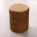 Dark-colored, large cylindrical seat with a diameter of 37.1 cm and a height of 45 cm
