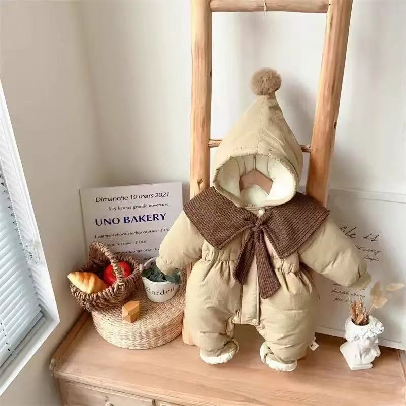 Winter baby clothes, stylish winter wear, warm padded cotton coats, quilted cotton jackets, winter baby girl fleece-lined and thickened onesies