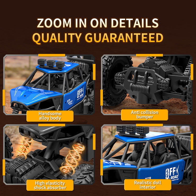 Amazon temutiktok popular six-wheel four-wheel alloy off-road climbing remote control car kids toys wholesale