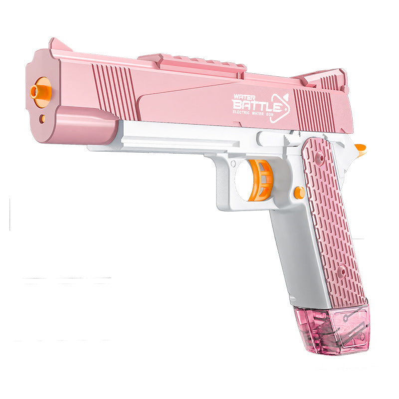 2025 cross-border kids' summer light-up fully automatic burst-fire rechargeable electric water gun glock - water toy for boys