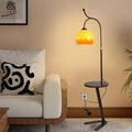 Medieval style living room sofa next to fishing lamp coffee table storage rack all-in-one american retro bedroom bedside floor lamp