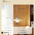 Vintage-inspired restaurant pendant light, full spectrum eye protection bar counter lamp, retro high-end walnut wood grain nostalgic dining table chandelier