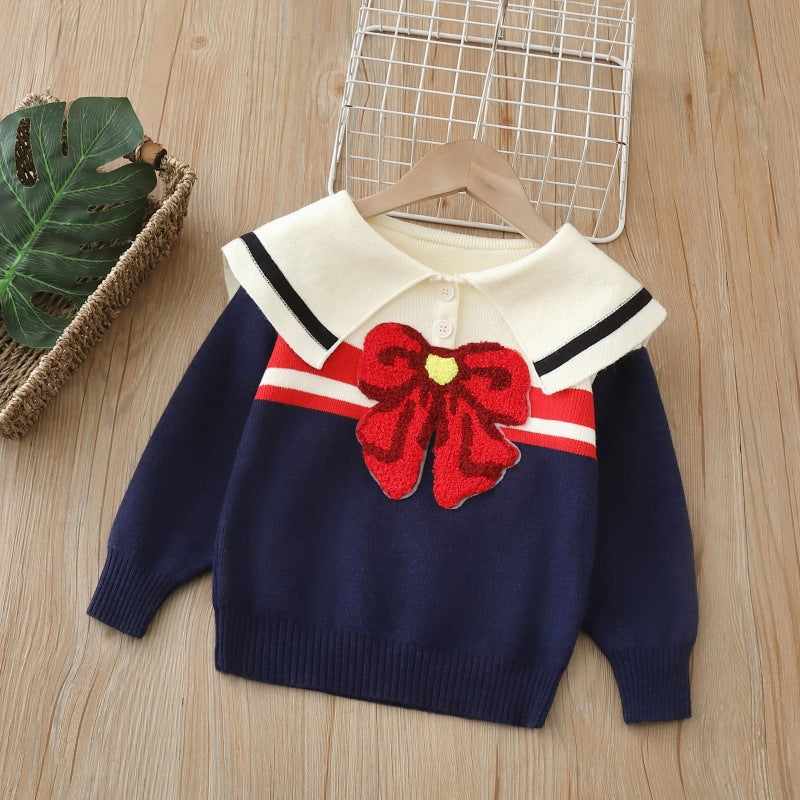 Kids' pullover sweater set -  autumn new collection - preppy style girls' two-piece sweater set