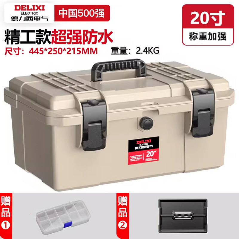 Delixi Electric Tool Box Hardware Multi-layer Thickened Waterproof Electrical Box Multifunctional Household Tool Storage Box