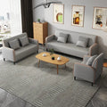 Scandinavian small apartment sofa double three-person living room rental room casual modern apartment simple popular sofa