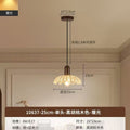 Vintage-style restaurant pendant light, three-light walnut finish, premium gold foil, retro dining room table bar french chandelier