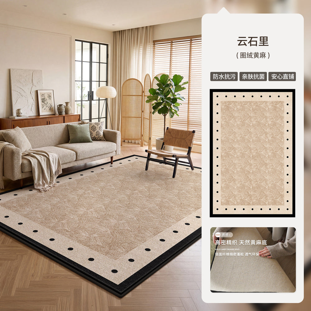 Carpet living room medieval style new arrival modern casualclassy sense jute thickenedwaterproof bedroom floor mat large area