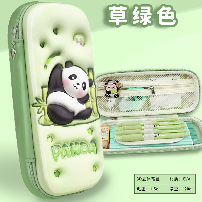 Factory direct sales 3D decompression Korean version creative multi-function large-capacity pencil case kindergarten cartoon cute pet stationery box