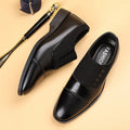 Plus size leather shoes for men, korean style, youth, breathable, pointed toe, trendy men's shoes, business british style, men's wedding casual leather shoes