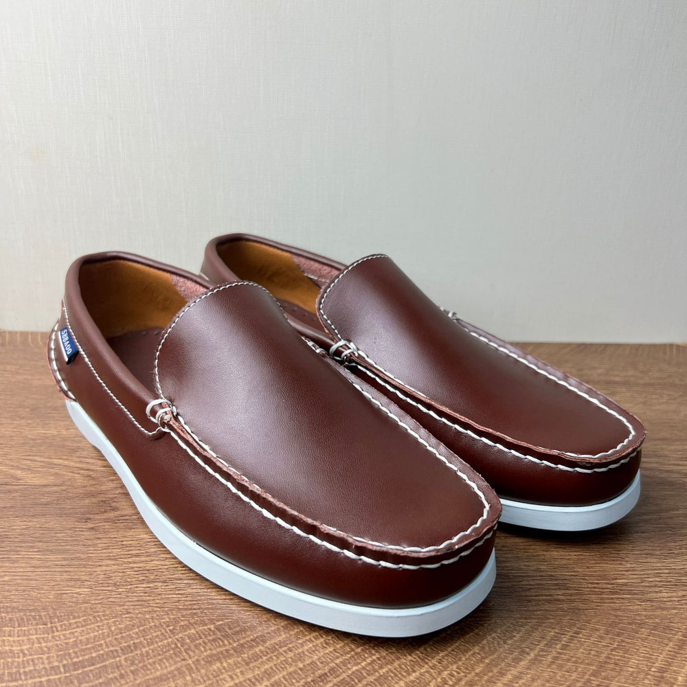 Men's loafers casual leather slip-on shoes - simple style, business commute, plus size available - real product photos