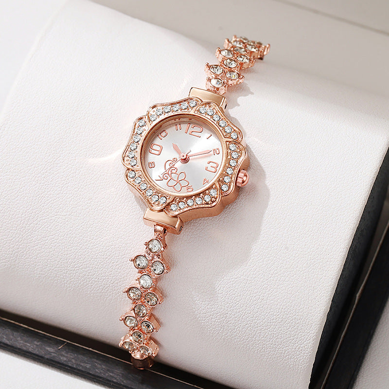 Women's quartz watch, slim bracelet style, adjustable jewelry quartz watch, in-stock, cross-border small batch