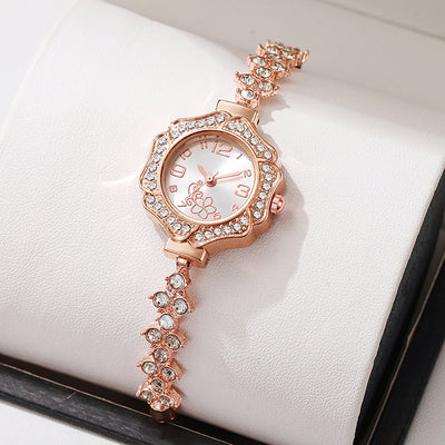 Women's quartz watch, slim bracelet style, adjustable jewelry quartz watch, in-stock, cross-border small batch