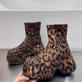 fall/winter new arrival: bestselling thick-soled, versatile, comfortable, chic, and stylish retro leopard print slim-fit boots for women (export quality)